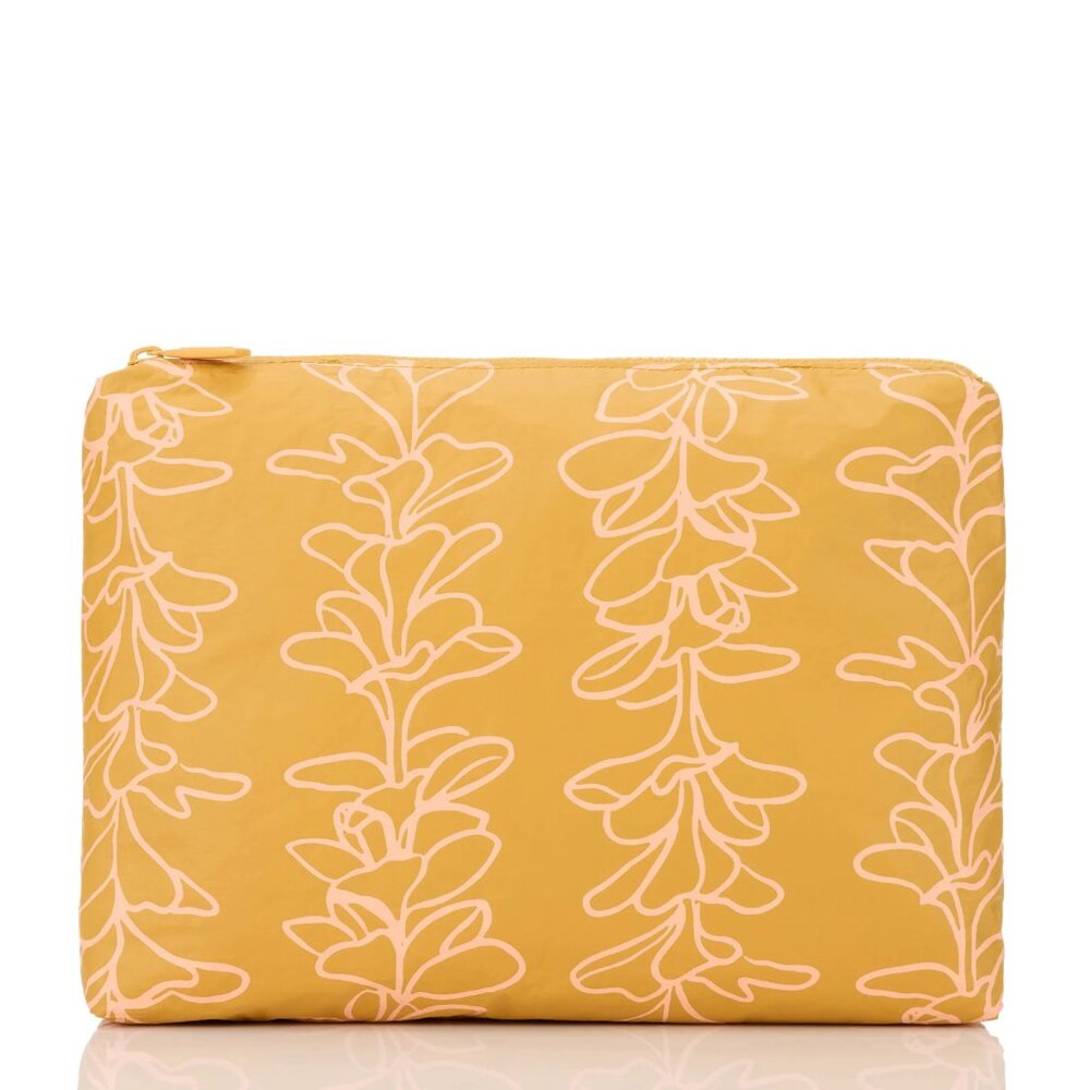 ALOHA Collection LUCKY 11 Mid Pouch Future is Wahine Hot Mustard BNWT